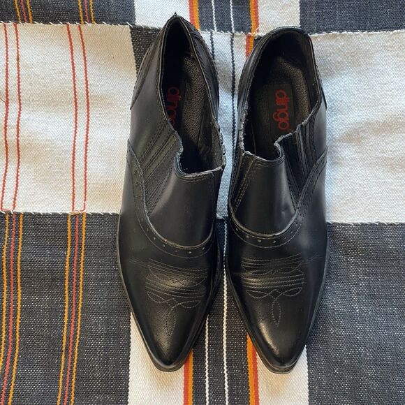 Dingo Dan Post Ankle Leather Cowboy Boots. Festival. Boho. Western. Size 8.5 M. - Picture 3 of 13